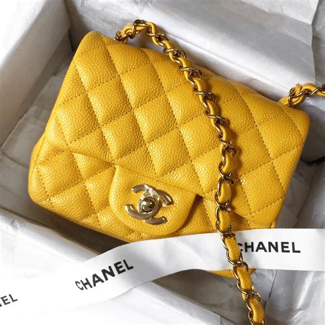 yellow chanel mini box bag|Chanel mini bags for sale.